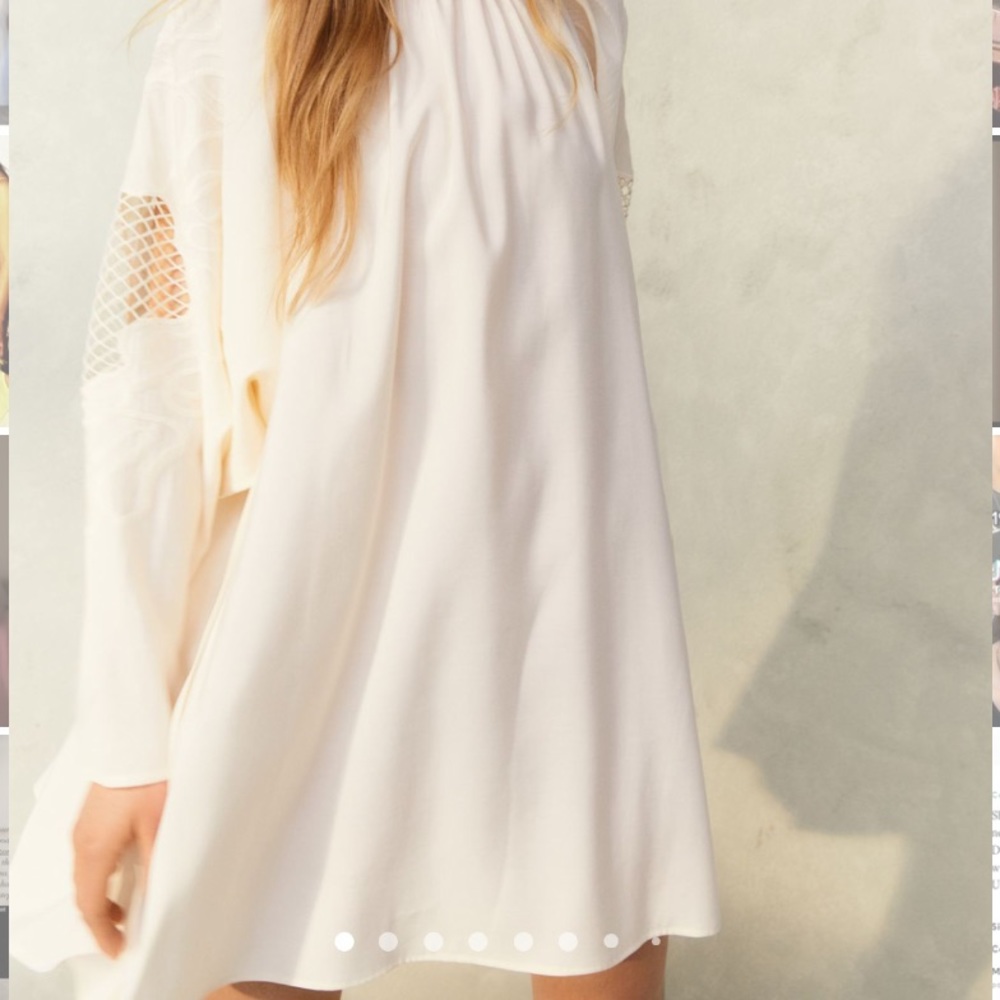 Voluminous Embroidery-detail Dress